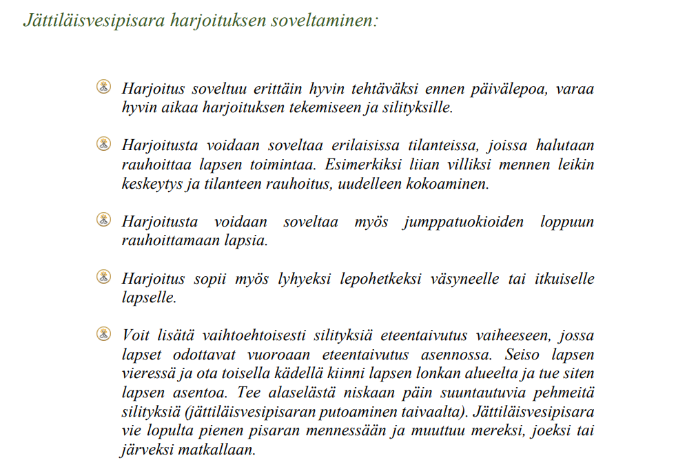 Kuva 2 Satujoogamateriaalista